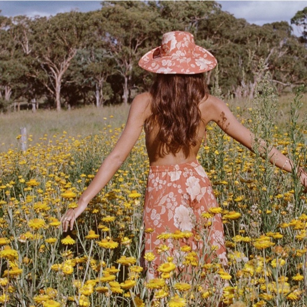 SPELL Sloan Maxi Skirt in Ochre - Picture 4 of 12